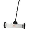 VEVOR Magnetic Pick Up Sweeper 17-inch Heavy Duty Magnet Pickup Lawn Sweeper Roofing Tools, 10 Lbs Yard Magnet with Telescoping Holder and Wheels to Pick Up Nails Magnetic Sweeper for Construction(18 Inch（45LBS))