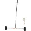 VEVOR Magnetic Pick Up Sweeper 17-inch Heavy Duty Magnet Pickup Lawn Sweeper Roofing Tools, 10 Lbs Yard Magnet with Telescoping Holder and Wheels to Pick Up Nails Magnetic Sweeper for Construction(17 Inch（10LBS))