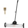 VEVOR Magnetic Pick Up Sweeper 17-inch Heavy Duty Magnet Pickup Lawn Sweeper Roofing Tools, 10 Lbs Yard Magnet with Telescoping Holder and Wheels to Pick Up Nails Magnetic Sweeper for Construction(24 Inch)