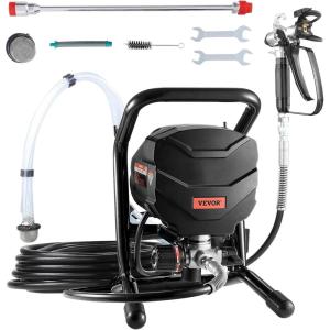 VEVOR 950W Stand Airless Paint Sprayer, 3000PSI High Efficiency Electric Airless Sprayer, Handheld Paint Sprayers for Home Interior and Exterior Furniture and Fences, Fine and Even Painting Effect(650W Stand Airless Paint Sprayer)