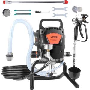 VEVOR 950W Stand Airless Paint Sprayer, 3000PSI High Efficiency Electric Airless Sprayer, Handheld Paint Sprayers for Home Interior and Exterior Furniture and Fences, Fine and Even Painting Effect(950W Stand Airless Paint Sprayer)