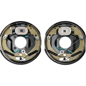 VEVOR Electric Trailer Brake Assembly, 10″ x 2-1/4″, 1 Pair Self-Adjusting Electric Brakes Kit for 3500 lbs Axle, 4-Hole Mounting, Backing Plates for Brake System Part Replacement (1 Right + 1 Left)(1 Pair Brakes)