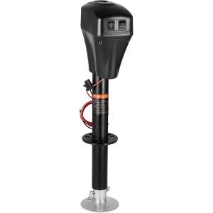 VEVOR Electric Trailer Jack, 5000 lbs, Heavy Duty RV Electric Power Tongue Jack with 2 Way Connector, Manual Crank Handle & Weatherproof Jack Cover, 10″-28.3″ Lift, for RVs, Trailers & Campers, Black(5000lbs)