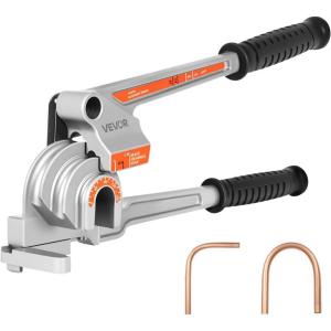 VEVOR Pipe Tube Bender, 1/4″, 3/8″, 1/2″ OD, 3 in 1 Manual Level Tube Bender, 180° Copper Aluminum Pipes Bending Tools for HVAC Air Conditioning