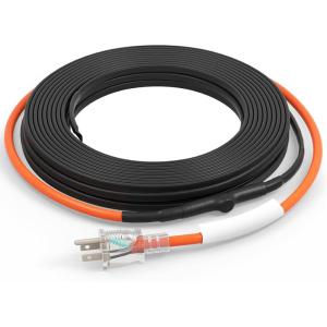 VEVOR Self-Regulating Pipe Heating Cable, 100-feet 5W/ft Heat Tape for Pipes Freeze Protection, Protects PVC Hose, Metal and Plastic Pipe from Freezing, 120V(40FT)