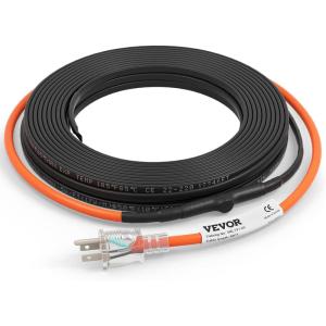 VEVOR Self-Regulating Pipe Heating Cable, 100-feet 5W/ft Heat Tape for Pipes Freeze Protection, Protects PVC Hose, Metal and Plastic Pipe from Freezing, 120V(60 Feet)