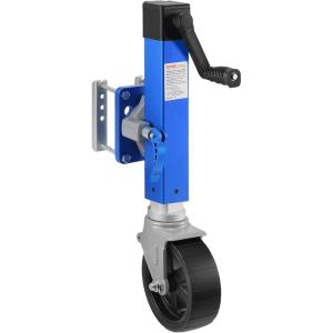VEVOR Trailer Jack with Wheel, 1600 lbs Heavy Duty Swivel Boat Trailer Jack PP Single Wheel, 10″ Lift, Bolt-on Trailer Tongue Jack with Ergonomic Handle for RV, Boat, Horse, Utility(1600lbs)