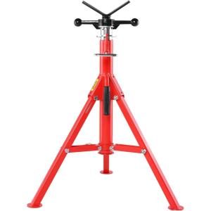 VEVOR V-Head Pipe Stand, 1/8″-12″ Capacity, 20″-37″ Height Adjustable, Pipe Jack Stands 2500 lbs Load Capacity, Portable Folding Pipe Stands, Durable Carbon Steel Frame(28″-52″)