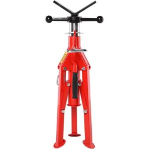 VEVOR V-Head Pipe Stand, 1/8″-12″ Capacity, 20″-37″ Height Adjustable, Pipe Jack Stands 2500 lbs Load Capacity, Portable Folding Pipe Stands, Durable Carbon Steel Frame(20″-37″)