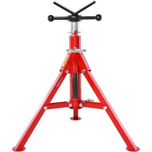 VEVOR V-Head Pipe Stand, 1/8″-12″ Capacity, 20″-37″ Height Adjustable, Pipe Jack Stands 2500 lbs Load Capacity, Portable Folding Pipe Stands, Durable Carbon Steel Frame(24″-42″)