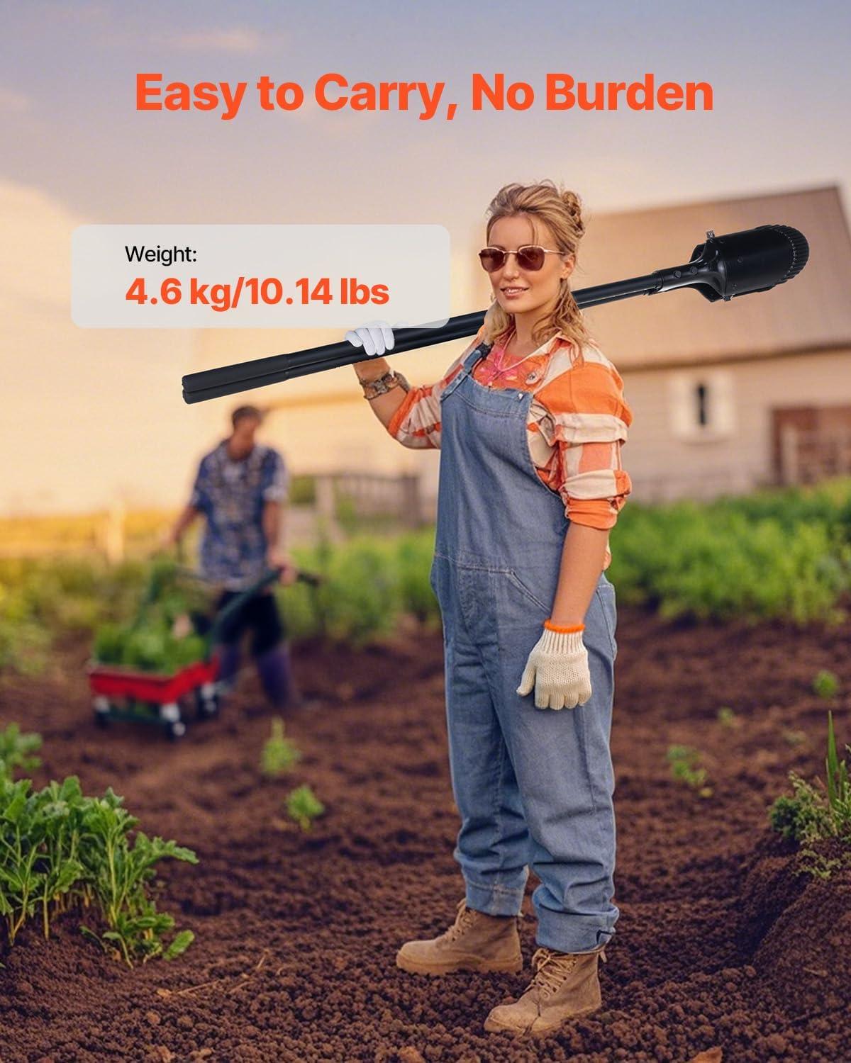 image:imageVEVOR 575 Post Hole Digger Heavy Duty Post Hole Digger with Carbon Steel Measurement Handle Manual Hole Digger with Metal Blade Post Hole Digger Tool for Digging Cultivating Yard Work GardeningFiberglass