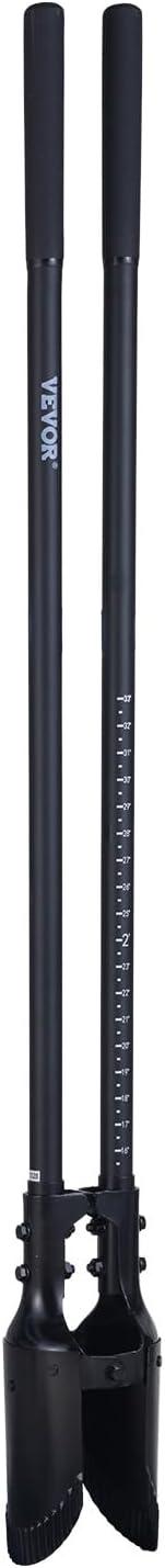 image:imageVEVOR 575 Post Hole Digger Heavy Duty Post Hole Digger with Carbon Steel Measurement Handle Manual Hole Digger with Metal Blade Post Hole Digger Tool for Digging Cultivating Yard Work GardeningFiberglass