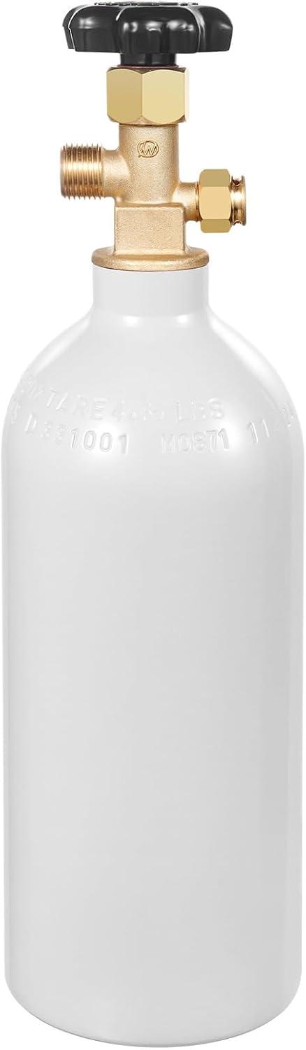image:imageVEVOR CO2 Tank 10 lbs New Aluminum Alloy Cylinder CO2 Air Tank with Light Spray Coating CGA320 Valve Handle amp Adjustable Pressure DOT Approved Cylinder for Draft Beer Dispensing25 lbs