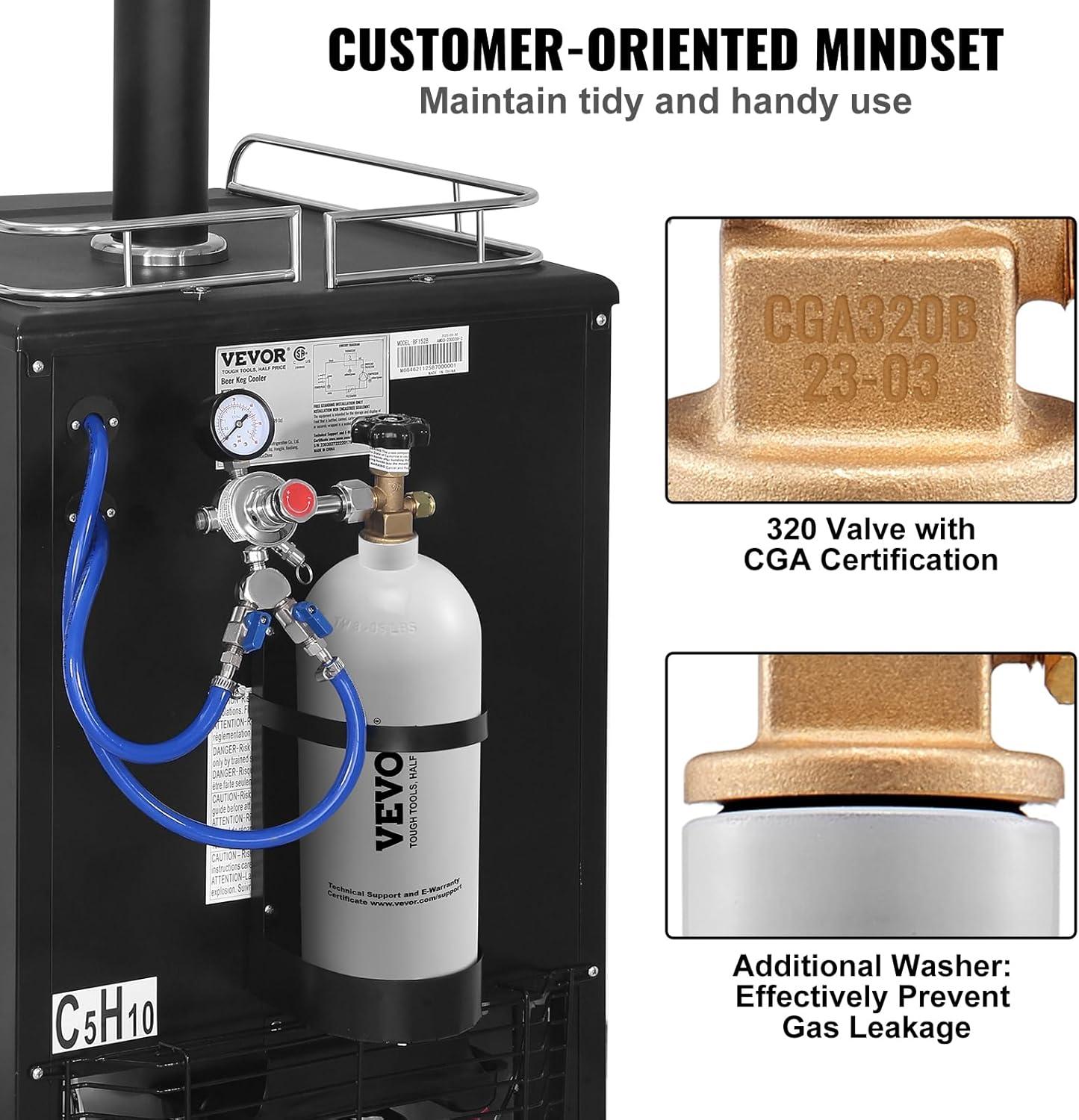 image:imageVEVOR CO2 Tank 10 lbs New Aluminum Alloy Cylinder CO2 Air Tank with Light Spray Coating CGA320 Valve Handle amp Adjustable Pressure DOT Approved Cylinder for Draft Beer Dispensing5 lbs