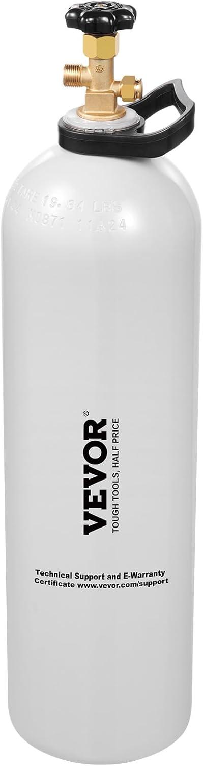 image:imageVEVOR CO2 Tank 10 lbs New Aluminum Alloy Cylinder CO2 Air Tank with Light Spray Coating CGA320 Valve Handle amp Adjustable Pressure DOT Approved Cylinder for Draft Beer Dispensing15 lbs
