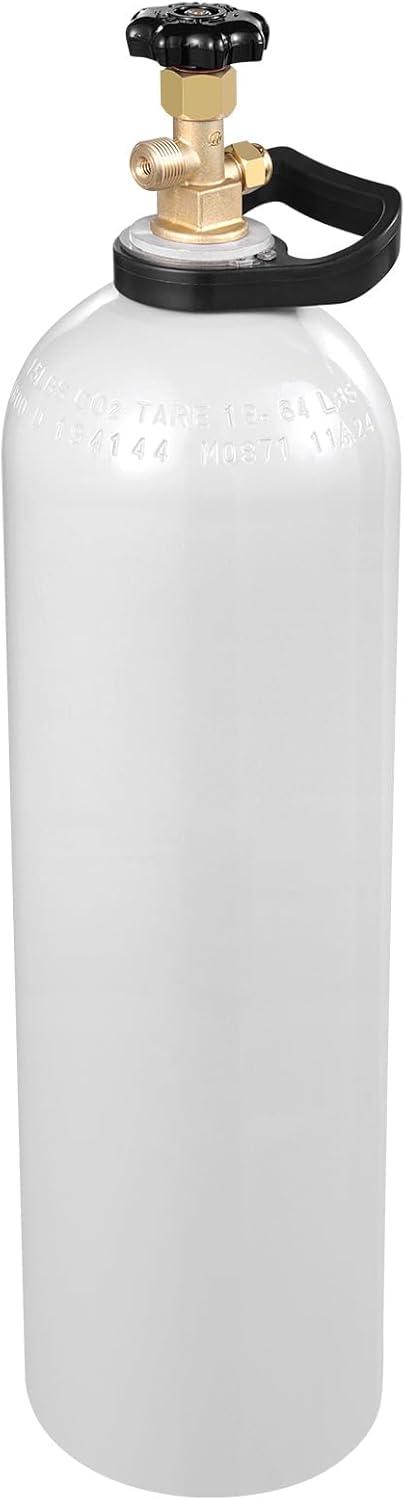 image:imageVEVOR CO2 Tank 10 lbs New Aluminum Alloy Cylinder CO2 Air Tank with Light Spray Coating CGA320 Valve Handle amp Adjustable Pressure DOT Approved Cylinder for Draft Beer Dispensing15 lbs