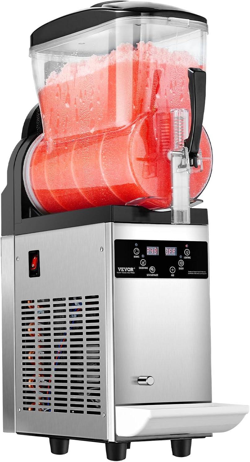 image:imageVEVOR Commercial Slushy Machine 12Lx3 Triple Tank Frozen Drink Machine 144 Cups Stainless Steel Margarita Smoothie Frozen Drink Maker Slushie Maker for Home Party Restaurants Cafe Bars12L