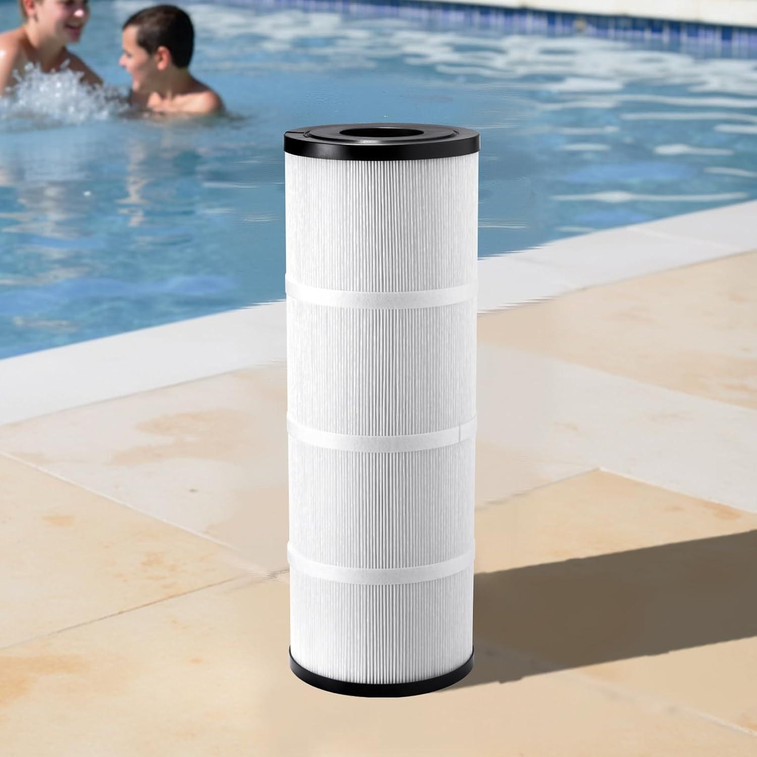 image:imageVEVOR PLFPCC80 Pool Filter Replaces Pentair CCP320 Pleatco PCC80PAK4 UltralA5 Unicel C7470 R173573 Filbur FC1976 178580 8170081 Clean and Clear Plus 320 L x OD20x 7 4 x 80 sqftBlack 4x80 SQFT