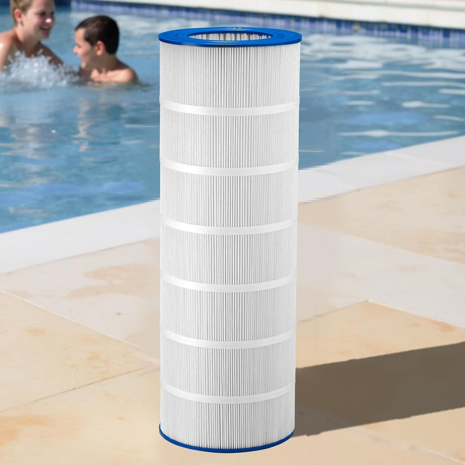image:imageVEVOR PLFPCC80 Pool Filter Replaces Pentair CCP320 Pleatco PCC80PAK4 UltralA5 Unicel C7470 R173573 Filbur FC1976 178580 8170081 Clean and Clear Plus 320 L x OD20x 7 4 x 80 sqftBlue 150 SQFT