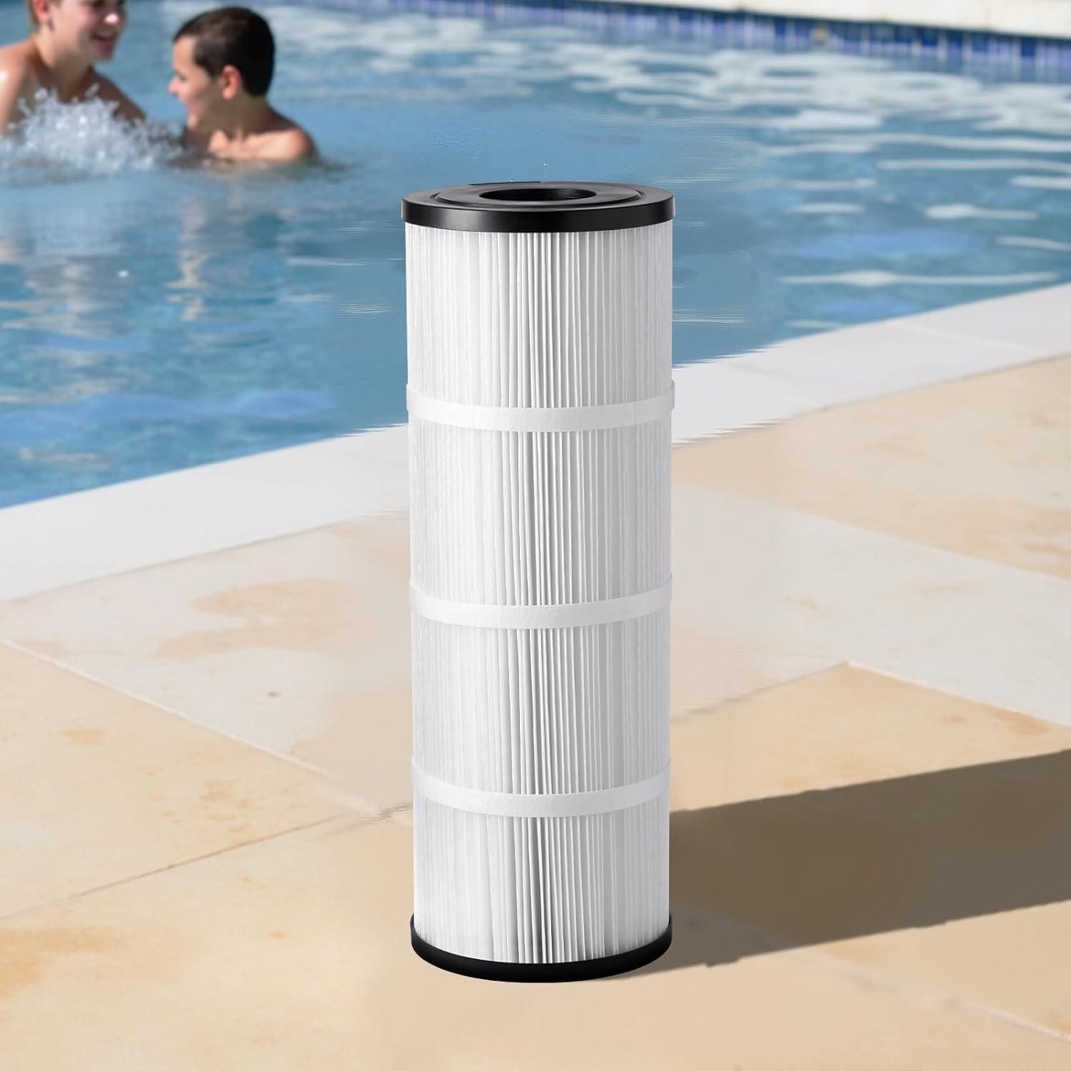 image:imageVEVOR PLFPCC80 Pool Filter Replaces Pentair CCP320 Pleatco PCC80PAK4 UltralA5 Unicel C7470 R173573 Filbur FC1976 178580 8170081 Clean and Clear Plus 320 L x OD20x 7 4 x 80 sqftBlack 50 SQFT