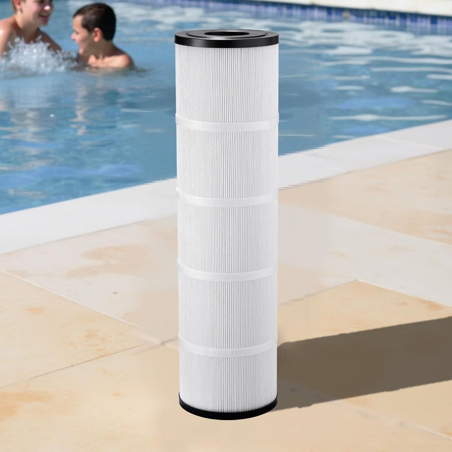 image:imageVEVOR PLFPCC80 Pool Filter Replaces Pentair CCP320 Pleatco PCC80PAK4 UltralA5 Unicel C7470 R173573 Filbur FC1976 178580 8170081 Clean and Clear Plus 320 L x OD20x 7 4 x 80 sqftBlack 4X105 SQFT