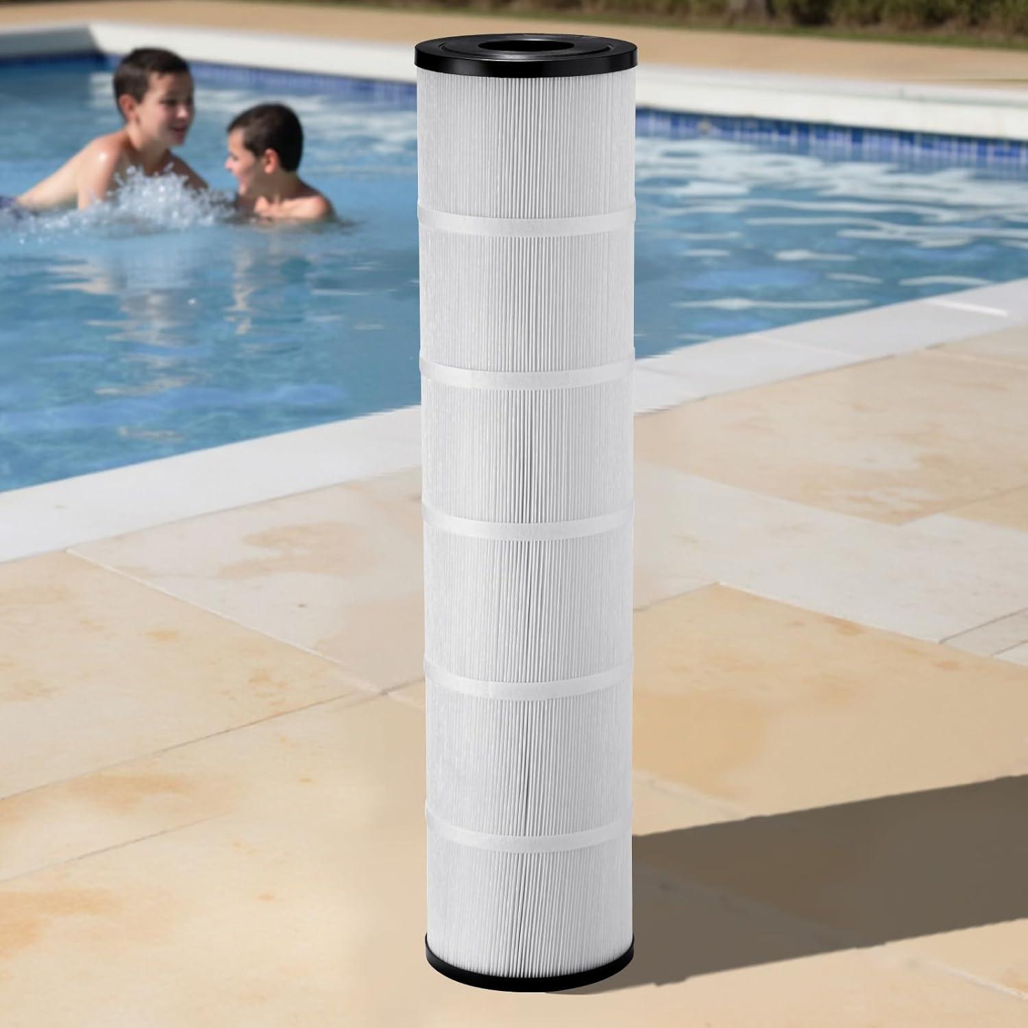 image:imageVEVOR PLFPCC80 Pool Filter Replaces Pentair CCP320 Pleatco PCC80PAK4 UltralA5 Unicel C7470 R173573 Filbur FC1976 178580 8170081 Clean and Clear Plus 320 L x OD20x 7 4 x 80 sqftBlack 4x130 SQFT