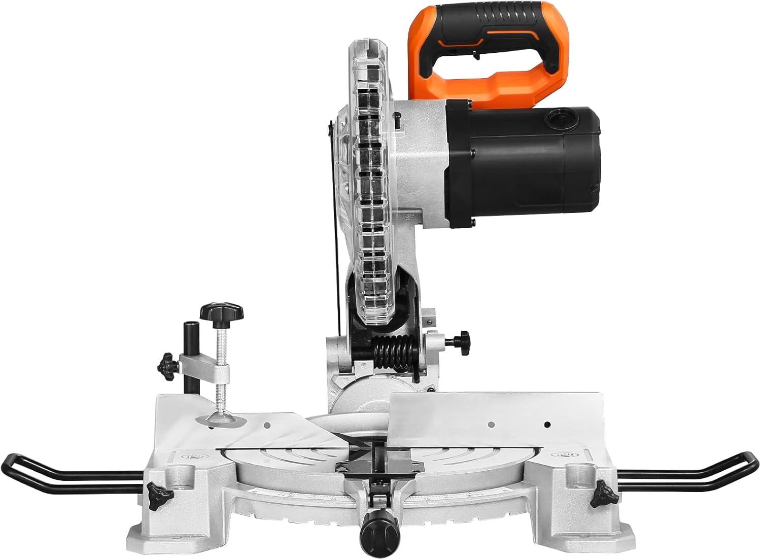 image:imageVEVOR Sliding Compound Miter Saw 12Inch Blade 15 Amp Motor 60Tooth Corded Double Bevel Sliding Miter Saw LED Precision Alignment Angle Adjustable for Wood Composite Decking LaminatesSingle Bevel10