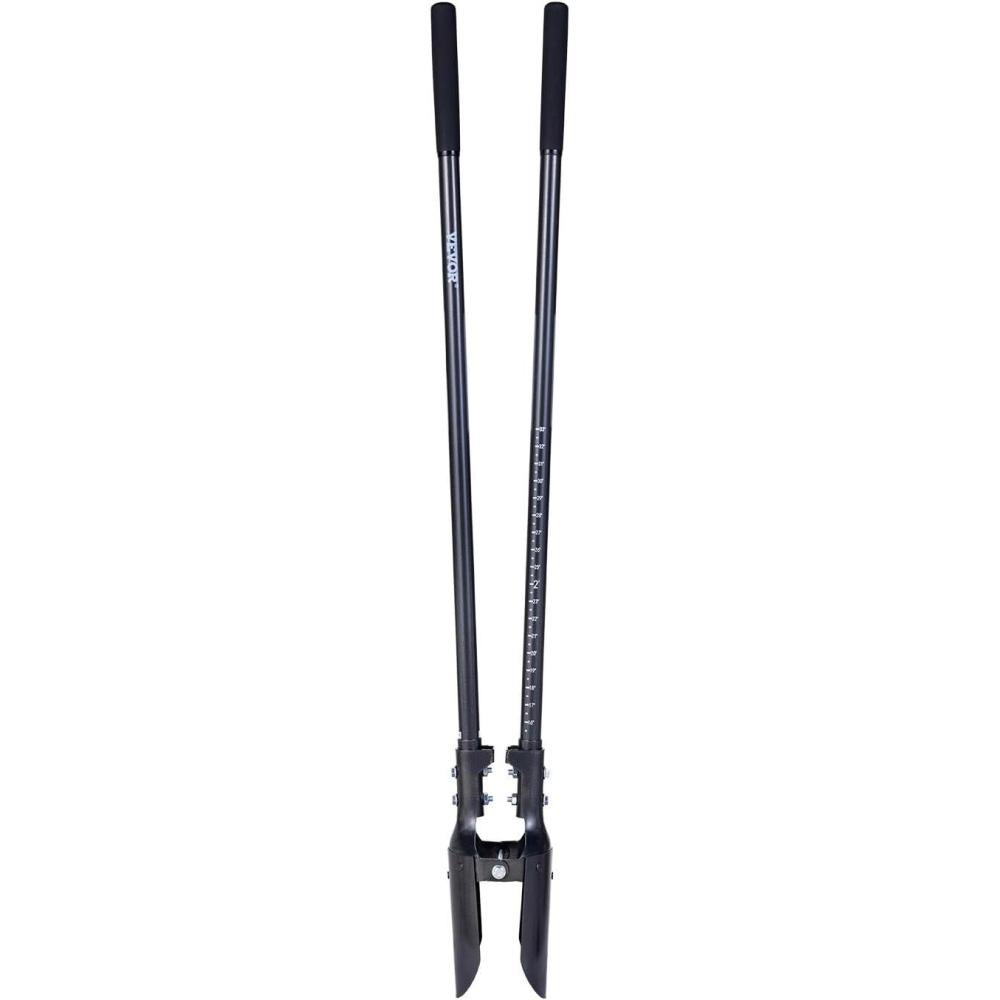 image:imageVEVOR 575 Post Hole Digger Heavy Duty Post Hole Digger with Carbon Steel Measurement Handle Manual Hole Digger with Metal Blade Post Hole Digger Tool for Digging Cultivating Yard Work GardeningCarbon Steel