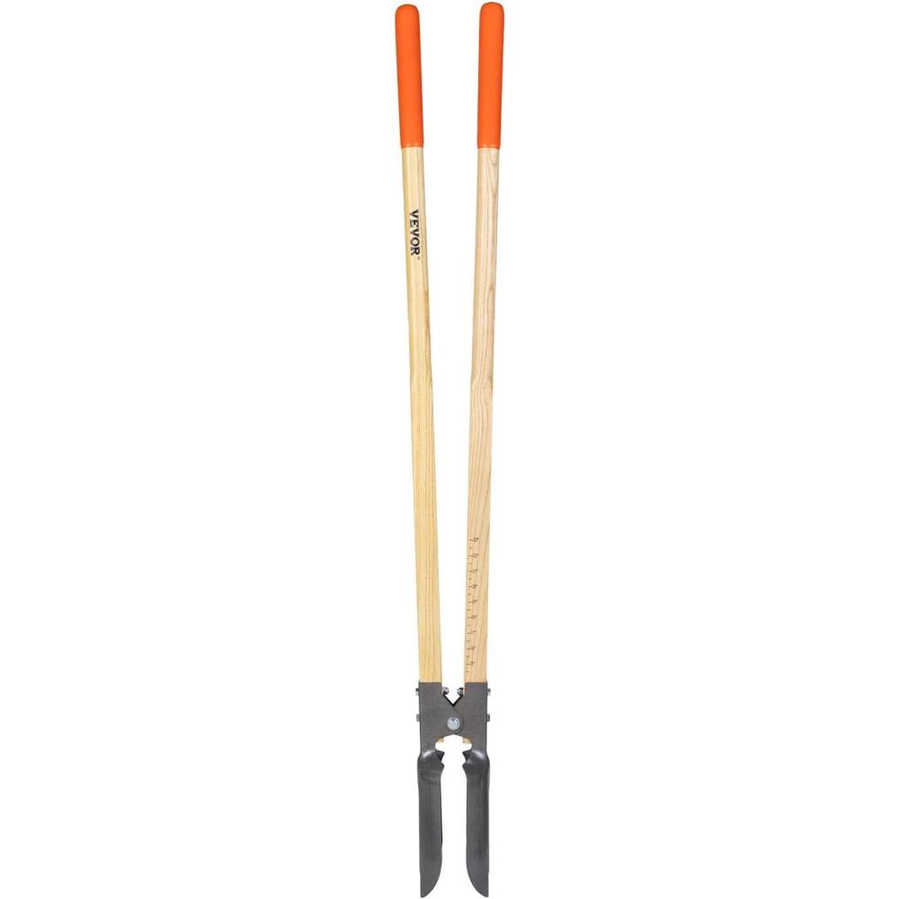 image:imageVEVOR 575 Post Hole Digger Heavy Duty Post Hole Digger with Carbon Steel Measurement Handle Manual Hole Digger with Metal Blade Post Hole Digger Tool for Digging Cultivating Yard Work GardeningHardwood