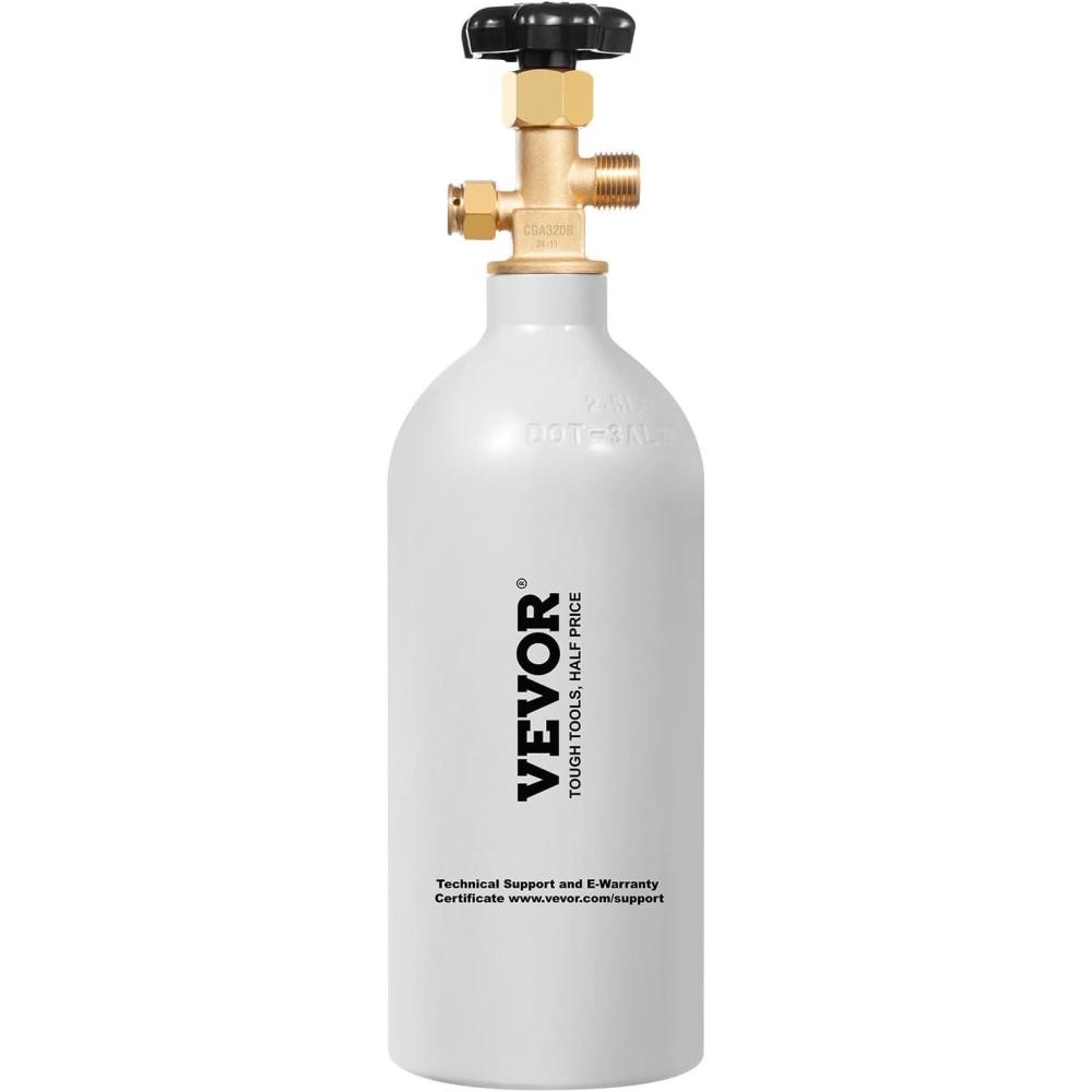 image:imageVEVOR CO2 Tank 10 lbs New Aluminum Alloy Cylinder CO2 Air Tank with Light Spray Coating CGA320 Valve Handle amp Adjustable Pressure DOT Approved Cylinder for Draft Beer Dispensing25 lbs