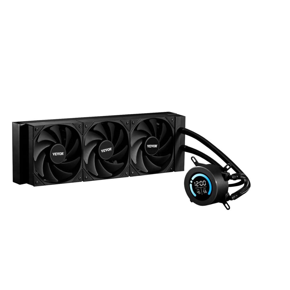 image:imageVEVOR CPU Liquid Cooler AIO CPU Water Cooler 360mm PWM Fans amp Pump Freestyle Images GIFS MP4 or Speed in 21 LCD Display Fits Intel 115X1366201117001200 AMD AM4AM5360 mm PWM Fans