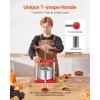 VEVOR 1.6 Gal/6L Fruit Wine Press, 2 Stainless Steel Barrels, Manual Juice Maker, Cider Apple Grape Tincture Honey Olive Oil Making Press with T-Handle for Outdoor Kitchen Home(0.8 Gallon)