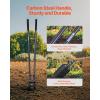 VEVOR 57.5″ Post Hole Digger, Heavy Duty Post Hole Digger with Carbon Steel Measurement Handle, Manual Hole Digger with Metal Blade, Post Hole Digger Tool for Digging Cultivating Yard Work Gardening(Carbon Steel)