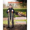 VEVOR 57.5″ Post Hole Digger, Heavy Duty Post Hole Digger with Carbon Steel Measurement Handle, Manual Hole Digger with Metal Blade, Post Hole Digger Tool for Digging Cultivating Yard Work Gardening(Hardwood)