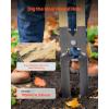 VEVOR 57.5″ Post Hole Digger, Heavy Duty Post Hole Digger with Carbon Steel Measurement Handle, Manual Hole Digger with Metal Blade, Post Hole Digger Tool for Digging Cultivating Yard Work Gardening(Hardwood)