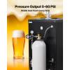 VEVOR CO2 Tank, 10 lbs New Aluminum Alloy Cylinder, CO2 Air Tank with Light Spray Coating, CGA320 Valve, Handle & Adjustable Pressure, DOT Approved Cylinder for Draft Beer Dispensing(20 lbs)
