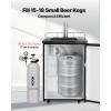 VEVOR CO2 Tank, 10 lbs New Aluminum Alloy Cylinder, CO2 Air Tank with Light Spray Coating, CGA320 Valve, Handle & Adjustable Pressure, DOT Approved Cylinder for Draft Beer Dispensing(15 lbs)