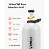 VEVOR CO2 Tank, 10 lbs New Aluminum Alloy Cylinder, CO2 Air Tank with Light Spray Coating, CGA320 Valve, Handle & Adjustable Pressure, DOT Approved Cylinder for Draft Beer Dispensing(10 lbs)
