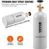 VEVOR CO2 Tank, 10 lbs New Aluminum Alloy Cylinder, CO2 Air Tank with Light Spray Coating, CGA320 Valve, Handle & Adjustable Pressure, DOT Approved Cylinder for Draft Beer Dispensing(5 lbs)