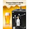 VEVOR CO2 Tank, 10 lbs New Aluminum Alloy Cylinder, CO2 Air Tank with Light Spray Coating, CGA320 Valve, Handle & Adjustable Pressure, DOT Approved Cylinder for Draft Beer Dispensing(2.5 lbs)