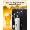 VEVOR CO2 Tank, 10 lbs New Aluminum Alloy Cylinder, CO2 Air Tank with Light Spray Coating, CGA320 Valve, Handle & Adjustable Pressure, DOT Approved Cylinder for Draft Beer Dispensing(15 lbs)