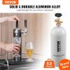 VEVOR CO2 Tank, 10 lbs New Aluminum Alloy Cylinder, CO2 Air Tank with Light Spray Coating, CGA320 Valve, Handle & Adjustable Pressure, DOT Approved Cylinder for Draft Beer Dispensing(5 lbs)