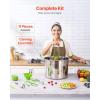 VEVOR Canning Supplies Starter Kit, 9 Pieces Stainless Steel Water Bath Canning Kit for Beginners, Canning Tools Set: Rack, Ladle, Measuring Spoon, Funnel, Tongs, Jar Lifter, Jar Wrench(11PCS)