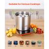 VEVOR Canning Supplies Starter Kit, 9 Pieces Stainless Steel Water Bath Canning Kit for Beginners, Canning Tools Set: Rack, Ladle, Measuring Spoon, Funnel, Tongs, Jar Lifter, Jar Wrench(21 Quarts)