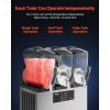 VEVOR Commercial Slushy Machine, 12Lx3 Triple Tank Frozen Drink Machine, 144 Cups Stainless Steel Margarita Smoothie Frozen Drink Maker, Slushie Maker for Home Party Restaurants Cafe Bars(36L)