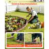 VEVOR Faux Stone Landscape Edging, No Dig Garden Edging Border, Flexible Blocks for Lawn Edging, Flower Beds, Driveway, Yards with 12 Spikes, 4 Pack 24 Bricks 16FT Kit, 46.5″ Lx 3.7″ W x 2.2″ H, Grey(Brown)