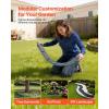 VEVOR Faux Stone Landscape Edging, No Dig Garden Edging Border, Flexible Blocks for Lawn Edging, Flower Beds, Driveway, Yards with 12 Spikes, 4 Pack 24 Bricks 16FT Kit, 46.5″ Lx 3.7″ W x 2.2″ H, Grey(Gray)