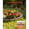 VEVOR Faux Stone Landscape Edging, No Dig Garden Edging Border, Flexible Blocks for Lawn Edging, Flower Beds, Driveway, Yards with 12 Spikes, 4 Pack 24 Bricks 16FT Kit, 46.5″ Lx 3.7″ W x 2.2″ H, Grey(Beige)