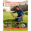 VEVOR Faux Stone Landscape Edging, No Dig Garden Edging Border, Flexible Blocks for Lawn Edging, Flower Beds, Driveway, Yards with 12 Spikes, 4 Pack 24 Bricks 16FT Kit, 46.5″ Lx 3.7″ W x 2.2″ H, Grey(Beige)