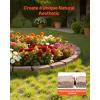 VEVOR Faux Stone Landscape Edging, No Dig Garden Edging Border, Flexible Blocks for Lawn Edging, Flower Beds, Driveway, Yards with 12 Spikes, 4 Pack 24 Bricks 16FT Kit, 46.5″ Lx 3.7″ W x 2.2″ H, Grey(Brown)